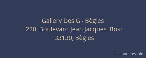 Gallery Des G - Bègles