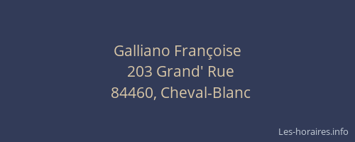 Galliano Fran&ccedil;oise