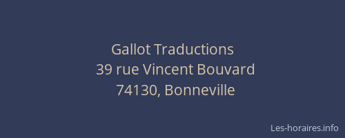 Gallot Traductions