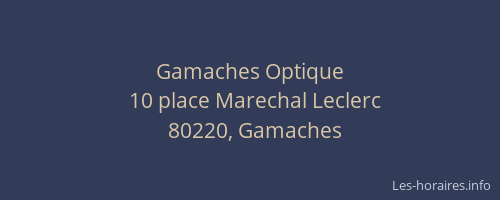 Gamaches Optique