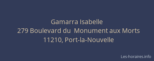 Gamarra Isabelle