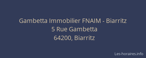 Gambetta Immobilier FNAIM - Biarritz