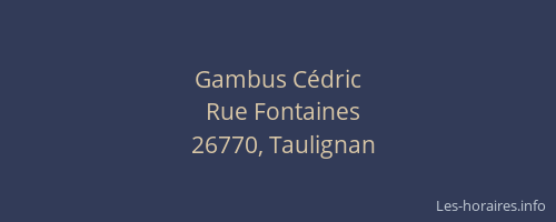 Gambus C&eacute;dric