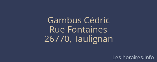 Gambus Cédric