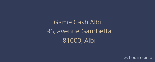 Game Cash Albi