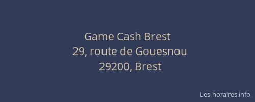 Game Cash Brest
