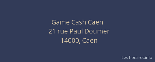 Game Cash Caen