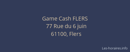 Game Cash FLERS