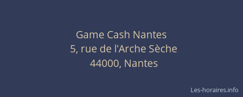 Game Cash Nantes