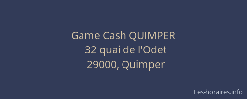 Game Cash QUIMPER
