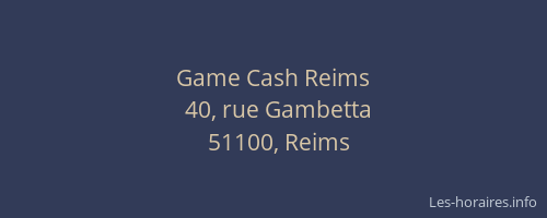 Game Cash Reims