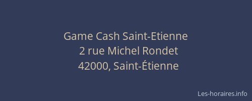 Game Cash Saint-Etienne