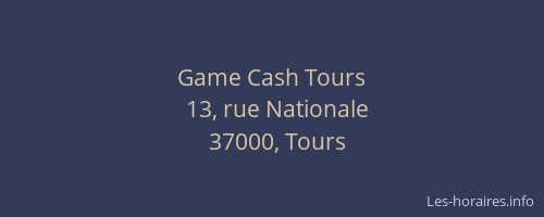Game Cash Tours