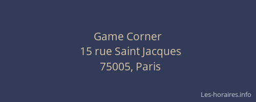 Game Corner