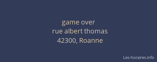 game over