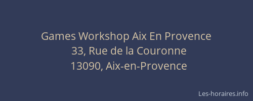 Games Workshop Aix En Provence
