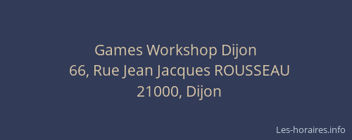 Games Workshop Dijon