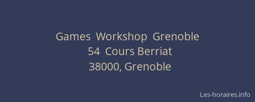 Games  Workshop  Grenoble