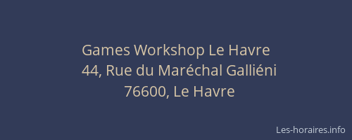 Games Workshop Le Havre