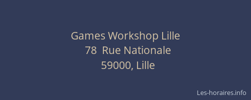 Games Workshop Lille