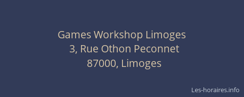 Games Workshop Limoges