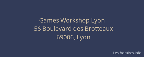 Games Workshop Lyon