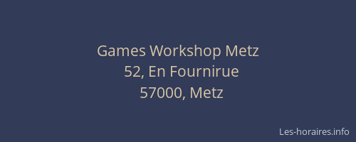 Games Workshop Metz