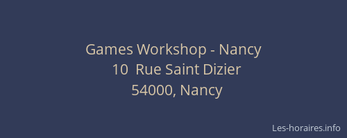 Games Workshop - Nancy
