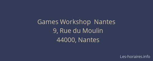 Games Workshop  Nantes