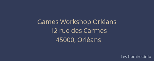 Games Workshop Orléans