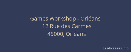 Games Workshop - Orléans