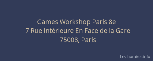 Games Workshop Paris 8e