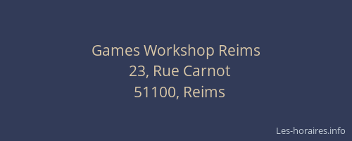 Games Workshop Reims