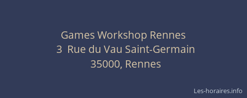 Games Workshop Rennes