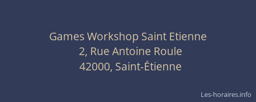 Games Workshop Saint Etienne