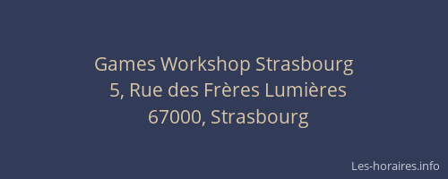 Games Workshop Strasbourg
