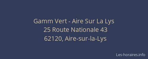 Gamm Vert - Aire Sur La Lys