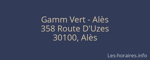 Gamm Vert - Alès