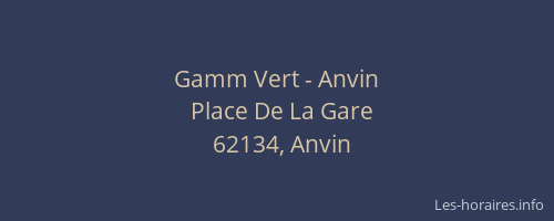 Gamm Vert - Anvin