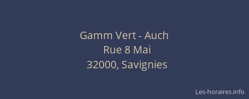 Gamm Vert - Auch