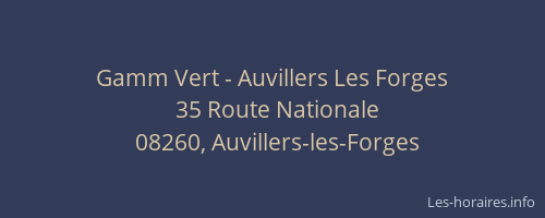 Gamm Vert - Auvillers Les Forges