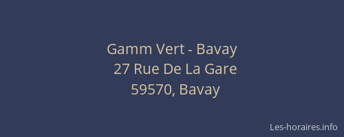 Gamm Vert - Bavay