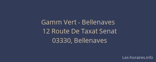 Gamm Vert - Bellenaves
