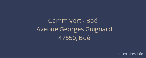Gamm Vert - Boé
