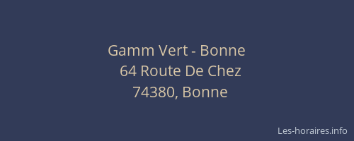 Gamm Vert - Bonne