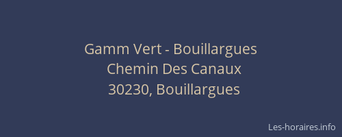 Gamm Vert - Bouillargues