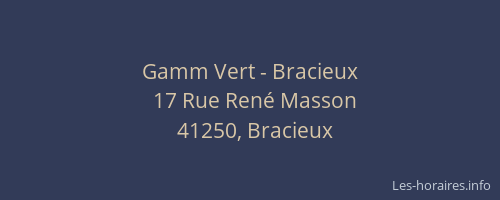 Gamm Vert - Bracieux
