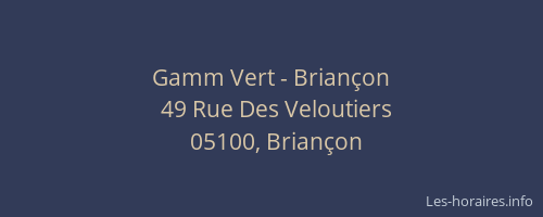 Gamm Vert - Briançon
