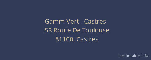 Gamm Vert - Castres