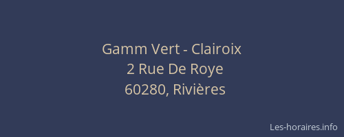 Gamm Vert - Clairoix